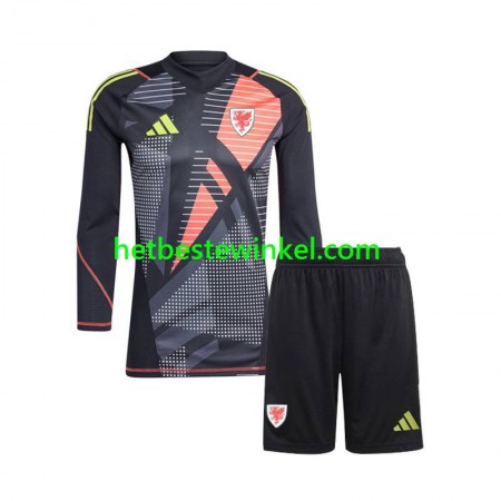 Wales Voetbalshirts Doelman Kind Thuis 2024 - LS